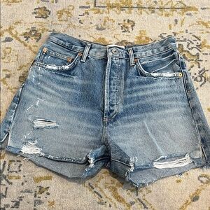 Agolde Dee Distressed Jean Shorts 27